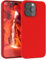 EAZY CASE Premium Silikon Handyhülle kompatibel mit iPhone 15 Pro Max Slimcover mit Kameraschutz und Innenfutter, Silikonhülle, Schutzhülle, Bumper, Handy Case, Hülle, Softcase, Rot