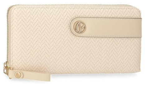 Pepe Jeans Sprig Portafoglio con Porta carte di credito Beige 19,5 x 10 x 2 cm Pelle sintetica by Joumma Bags, Beige, Taglia unica, Portafoglio con porta carte di credito