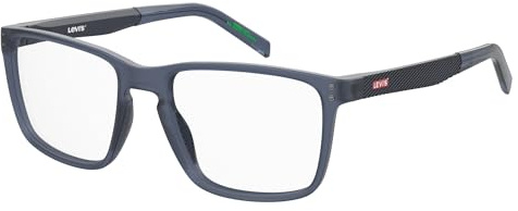 LEVI'S Brille mit Sehstärke für Unisex optional mit Sonnenbrillentönung oder Blaulichtfilter, Quadratisch, gefertigt aus Nylon, Modell: 108087 (inklusive Brillenetui)