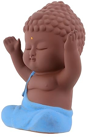 Alipis 1stück Buddha Statue Aus Delikates Monk Ornament Für Auto Wohnzimmer Tempelschmuck Schafft Eine Friedliche Atmosphäre Jedem
