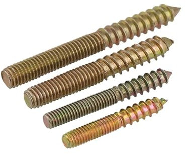 Doppelkopfschrauben, 3/5/10 Stück, Stockschrauben, Holz-Metalldübel, doppelseitige Möbelbefestigung, selbstschneidende Schrauben, M6/M8 (Color : 3Pcs, Size : M8x55)