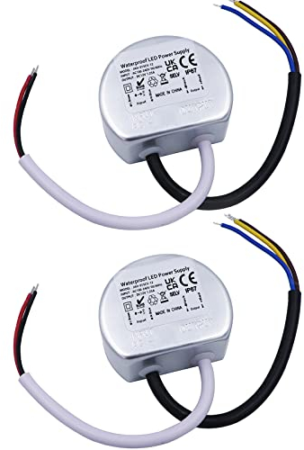 Noobibaba LED Trafo 12V Unterputzdose, LED Trafo 1,25A 15W 12 Volt Netzteil, Trafo 230V auf 12V IP67 dosentrafo 2 Stück