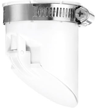 QUARKZMAN Preventore Reflusso per Fognatura in PVC, Nucleo Anti-Odore per Tubo Orizzontale 50mm/2 Pollici Diametro Esterno in Serbatoi Scarico, Bianco