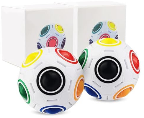 Rseuphiee Regenbogenball, Magischer Regenbogen Puzzleball, Knobelspiel Zauberball mit 12 Löcher Rainbow Ball, Spaß Stressabbau Magic Ball, Denksport Ball Spielzeug, für Kinder Teens & Erwachsene