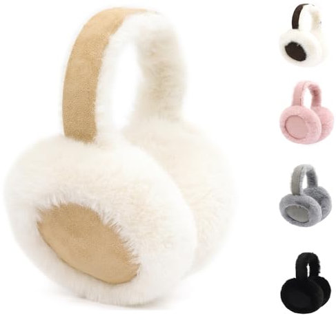 Gajaous Winter Ohrwärmer, Flauschige Warme Ohrenschützer, Ohrabdeckungen für kaltes Wetter, Süße faltbare Outdoor Ohrenschützer für Frauen und Mädchen