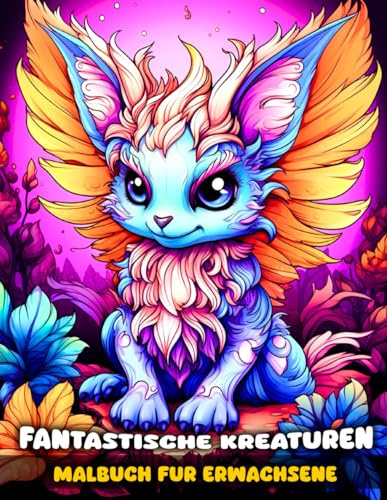 Fantastische Kreaturen Malbuch für Erwachsene: Fantasy Ausmalbuch für Erwachsene und Jugendliche mit Magischen Fabelwesen, Schrecklich Niedlichen Monstern und Fantastischen Tieren und Mehr
