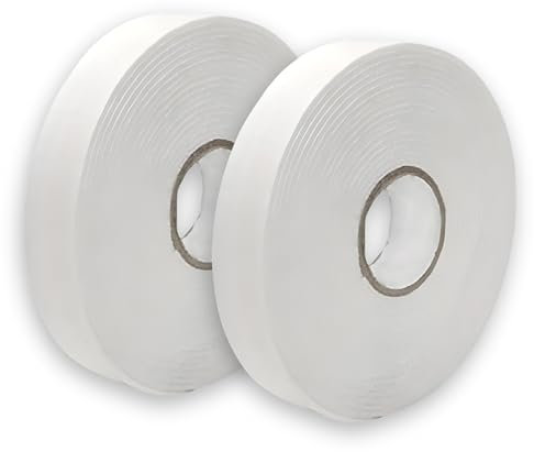 PARENCE Ruban Adhésif Double Face Lot de 2-5m Puissant et Résistant/Polyvalent, Multifonction / 500x2x0,15 cm - 2 Pièces