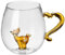 Tier Kaffeetassen | Kaffee Milch Tee Glasbecher | Transparente Trinkbecher Aus Glas | Tier Glasbecher | Cartoon Kaffeetasse | 400ml Weihnachtsmotiv Tier Im Glas | Weihnachts Trinkgläser