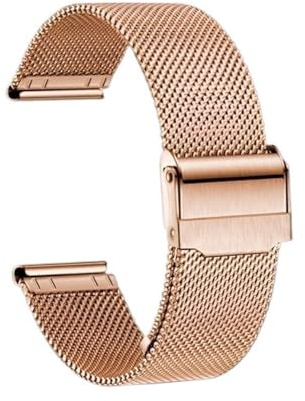 RTRCAGAKM 12 14 16 18mm 20mm 22mm Stainless Steel Watchband Mesh Watch Strap Men Women Black Rose Gold Fit For Casio Fit For Timex Fit For Tissot(Rose Gold,20mm)