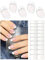 Wahrshei Vernis Autocollant UV | Classic French Autocollant Ongle Gel UV | 20pcs Film pour Ongles Autoadhésif | Gel Nail Stickers, Autocollants et Pochoirs Pour Nail Art