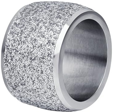 Ringe Frauen Silber, Ringe Edelstahl Hochpoliertem Rechteckigem Stab Ring 52 (16.6)