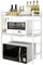 HUOLE Estantería Ampliable para microondas de 3 Niveles, Soporte para microondas, Organizador de Cocina, de pie para encimera, estantes de panadería, 40/64 * 36,5 * 78 cm-Blanco