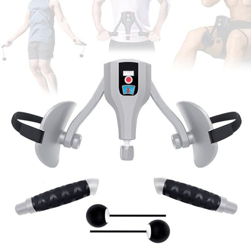 ZEOPLE Oberschenkeltrainer Beinpresse, 10-60 KG Einstellbarer Widerstand, Beckenboden Trainer mit Festen Beingurten Und Austauschbarem Griff, Beckenbodentrainer für Frau Männer(Gray)