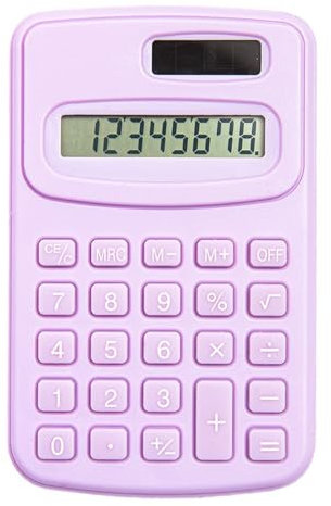 Pocket Calculator, 8-Digit Basic Calculators Desktop Battery Mini Desk Standard Function Simple Calculator for Office, Home, School (Purple)