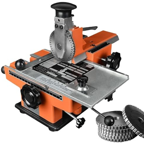 vanenferse Semi-Automatic Embosser, Metal Nameplate Stamping Machine, Label Printing Marking Machine, Number Letter Symbol Stamping Marking Machine for Copper, Aluminum, Stainless Steel