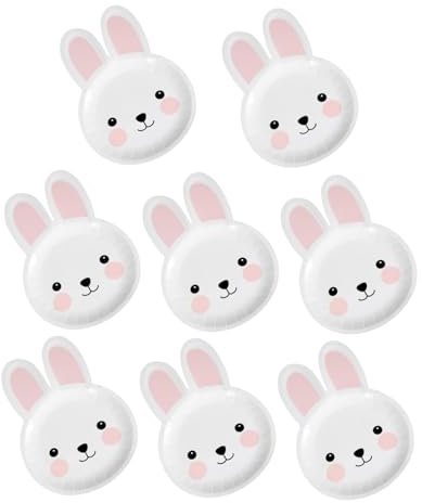 Ipetboom 1ensemble Assiette Carton Forme De Lapin De Assiettes Jetables Pour Pâques Décoration De Fête Et Vaisselle Anniversaire