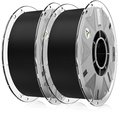 Creality PLA Filament, Hyper PLA RFID 3D Druckerfilament – Hochgeschwindigkeit 30-600 mm/s, 2kg (4,4 lbs) Spule mit CFS-Unterstützung, Kompatibel K2 Plus Combo und Meisten 3D-Druckern,Schwarz