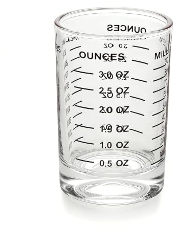 NLnnmuzh 90ml Measuring Cup,Shot Glass with Heavy Base for Cocktail(Black) | coffee extraction,spirit measuring,baking ingredient portioning,kitchen dry&liquid dosing,bar drink preparation