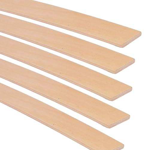 DSTOCK60 - 5 Lattenroste aus Buchenholz – Universal-Ersatzlatten – geeignet für Schlafcouch, BZ, Betten und Lattenroste – strapazierfähiges und flexibles Massivholz (780 x 53 x 8 mm)