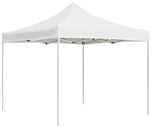 Profi-Partyzelt Faltbar Aluminium 2x2 m Weiß, UV-Schutz Oxford-Gewebe, Robustes Gestell, Garten Pavillon für Events & Feiern, Leicht Transportierbar