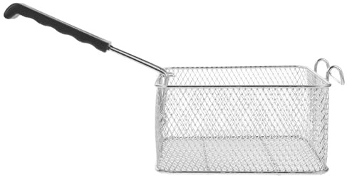 Veemoon Cesta Freidora de Acero Inoxidable Cuadrada Cesta para Freír Patatas y Pollo Resistente y Duradera para Uso Doméstico Industrial con Mango para Levantar y Escurrir Aceite