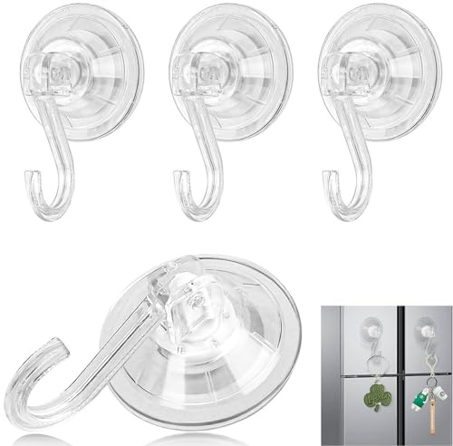 HAOXYO Gancho Ventosa, Reutilizable Impermeable Ventosas Con Gancho | Plástico, sin taladrar, sujeción fuerte con Ganchos Con Ventosa Para Colgar y Ventosa, impermeable, para azulejos y vidrio