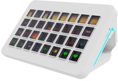 jiingekk 32 Clavier Programmable avec Interfaces Visuelles pour Gamers et Programmateurs Clavier de Montage Vidéo Efficace et Durabilité