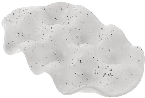 GOOHOCHY Boîte à Œufs en Céramique Blanche, Porte-œufs Polyvalent et Élégant pour Rangement Pratique la Cuisine ou Réfrigérateur, Design Minimaliste Unique