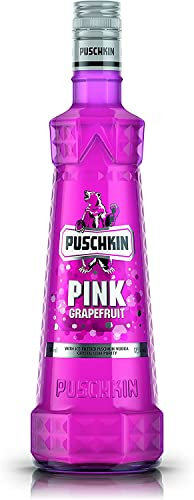 Puschkin - Pink Grapefruit Vodka - 70cl - 17.5% ABV - Grapefruit Flavoured Vodka - Fresh & Fruity Flavours - Pink Vodka - Sweet & Delicious Flavoured Vodkas