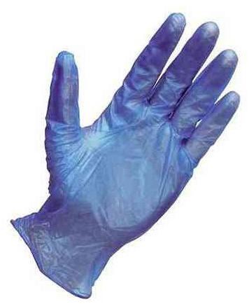 Yala 11211-M Vinyl Gloves, Powder Free, Medium, Blue (Pack of 100)