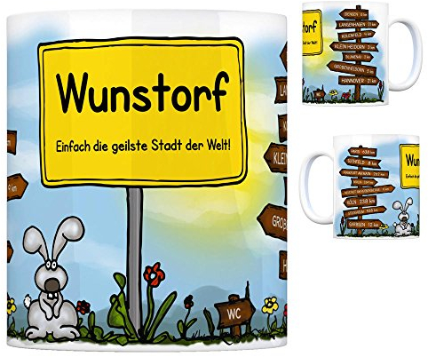 Wunstorf - Einfach die geilste Stadt der Welt Kaffeebecher Tasse Kaffeetasse Becher mug Teetasse Büro Stadt-Tasse Städte-Kaffeetasse Lokalpatriotismus Spruch kw Köln Idensen Paris Suthfeld Klein
