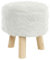 elbmöbel Sitzhocker Sitzpouf Pouf Fellhocker Fußhocker Polsterhocker 30x30x35 (weiß)