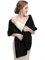 CanB Damen Groß 1920 Kunstpelz Schal Braut Hochzeit Pelz Wraps und Bolero Faux Nerz Shrug für Frauen und Mädchen, Schwarz, 61 inches*12 inches