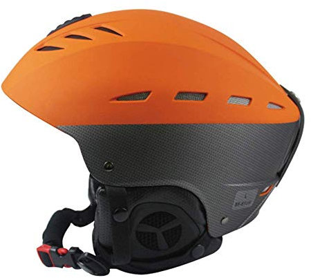 Sport Tent Skihelm Erwachsene Snowboardhelm Ski Sport Helm Skifahren Large (59-61cm), Orange