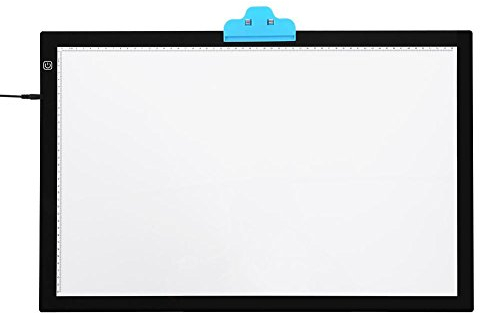 Solong Leuchttablett mit 3 Helligkeitsstufen, verstellbar, A2 / A3 / A4, ultradünn, mit LED-Zeichenpanel, tragbar, mit Berührung-Steuerung, USB, für Zeichnungen, Architektur, Kalligraphie, A4 …