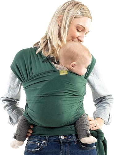 Boba Baby Tragetuch Neugeborene - Elastisches Babytragetuch und Stilltuch für Unterwegs - Einfach zu binden - Babytrage Neugeborene ab Geburt bis 16kg (Serenity Organic Rainforest)