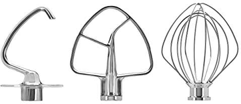 KitchenAid KitchenAid® - Kit da 3 pezzi in acciaio inox per mixer con testa inclinabile da 4,5 e 5 litri