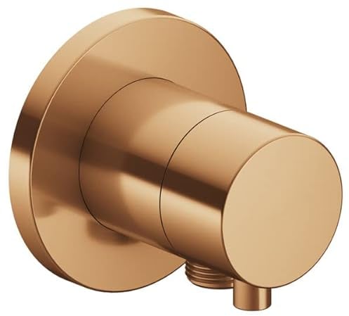 Keuco IXMO Armatur 59541, Absperrventil mit Schlauchanschluss Unterputz, Rosette rund, Griff IXMO Comfort; Farbe: Bronze gebürstet