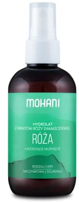 Mohani Rosenwasser Gesichtswasser Spray | Natürliches Rosenwasser Ohne Alkohol | Rosenhydrolat BIO Befeuchtet und Tonisiert | Verbessert die Mikrozirkulation (100ml)