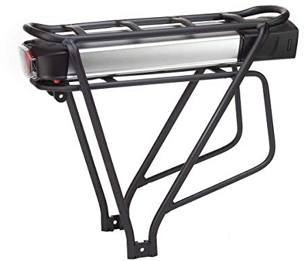 HANERIDE Pedelec Batterie de vélo électrique 36 V 13 Ah 468 Wh pour moteurs 36 V 250 W 1000 W pour vélo électrique 26-28 avec porte-bagages et chargeur