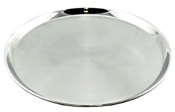 HostelNovo - Bandeja Camarero Redonda - Diámetro: 45 cm - Acero Inoxidable - Bandeja para Servir - Uso Profesional o doméstico - Múltiples usos