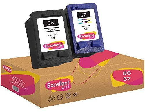 Excellent Print 56 57 Kompatibel Tintenpatronen für HP Deskjet 5154 5850 Fax 2140 Photosmart 7350