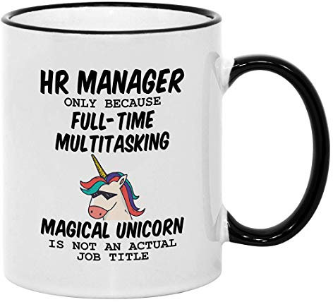 Casitika Human Resources Gifts. 11 oz HR Manager Mug. Because Unicorn Is Not An Actual Job Title. Gift Idea for Boss or Office Co-Worker.