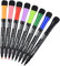 Linkbro in 1 Whiteboard-Marker, 8 Farben magnetischer Whiteboard-Schwamm mit Stiften, trocken abwischbarer Kreidemarker für das Heimbüro, runde Spitze 1–2 mm