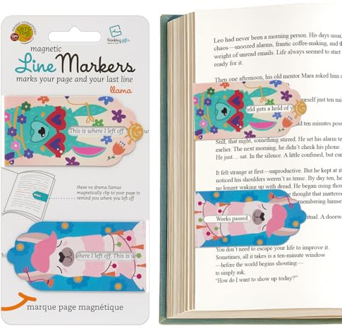 Linemarker Seitenmarker | Buchhalter | Magnetische Lesezeichen 2er Set | Magnet Seitenhalter Clip zum Lesen | Lesezeichen | Geschenkidee für Leser, Buchliebhaber