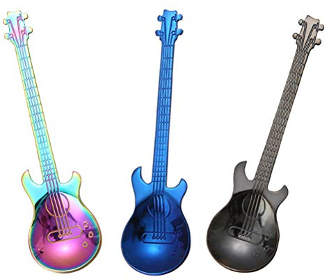 EXCEART 3 Piezas Cuchara De Acero Inoxidable Cuchara De Cena Cuchara De Aperitivo Pequeña Cuchara De Postre Cuchara Para Beber Cuchara Divertida Cuchara De Mezcla Café Pequeño Música
