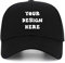 Stampa personalizzata Il tuo Proprio Design Testo Logo Unisex Personalizzato Plain Cappello Regolabile Cappello Baseball Cap, nero, Medium