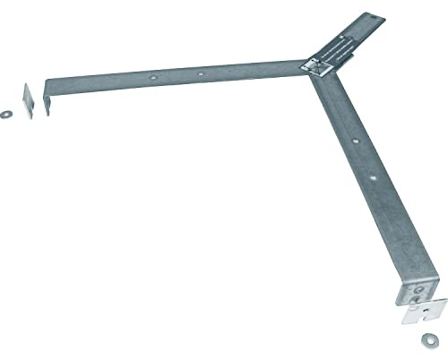 KESSEBÖHMER 81694303 Drehbeschlag Oberbodenwinkel für Küchen Eckschrank, Revo 90° für Feste Rückwand 450 x 40 x 450 mm Stahl verzinkt, Silber
