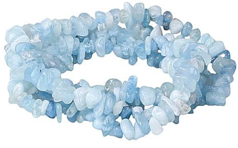 260pcs Aquamarin Perlen zum Auffädeln Kristall Edelsteine Steine Perlenset für Armbänder Schmuck Selber Machen set Ketten Ohrringe Crafting Natürlichen Gebohrt 5-8mm