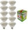 Trango 10er Set MR1615 LED Leuchtmittel 6 Watt 450 Lumen 12-Volt 3000K warmweiß mit MR16 I GU5.3 I G4 Fassung zum Austausch herkömmlicher Halogen Glühlampe, Reflektor Lampe, LED Birnen